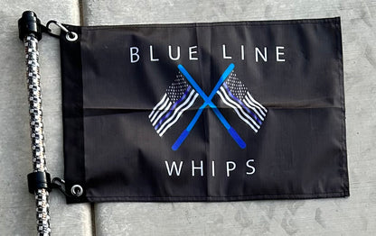 Blue Line Whips Flag