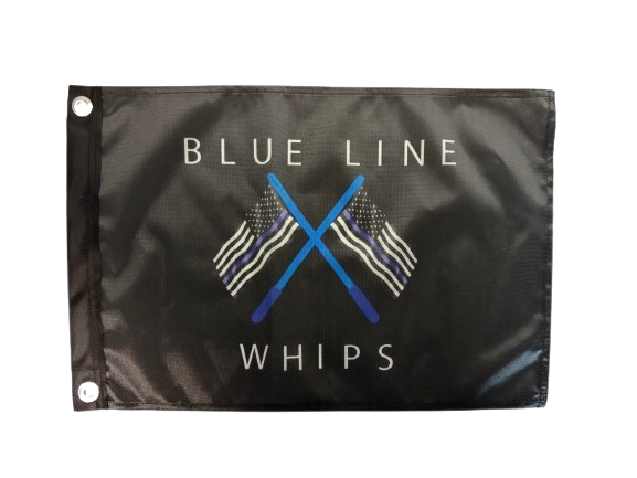 Blue Line Whips Flag