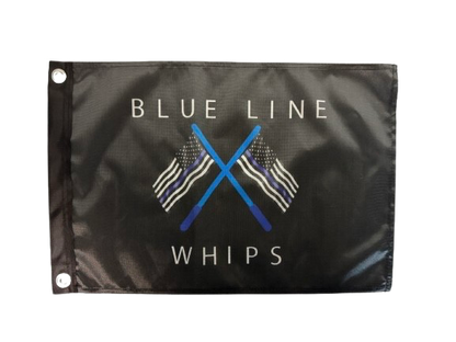 Blue Line Whips Flag