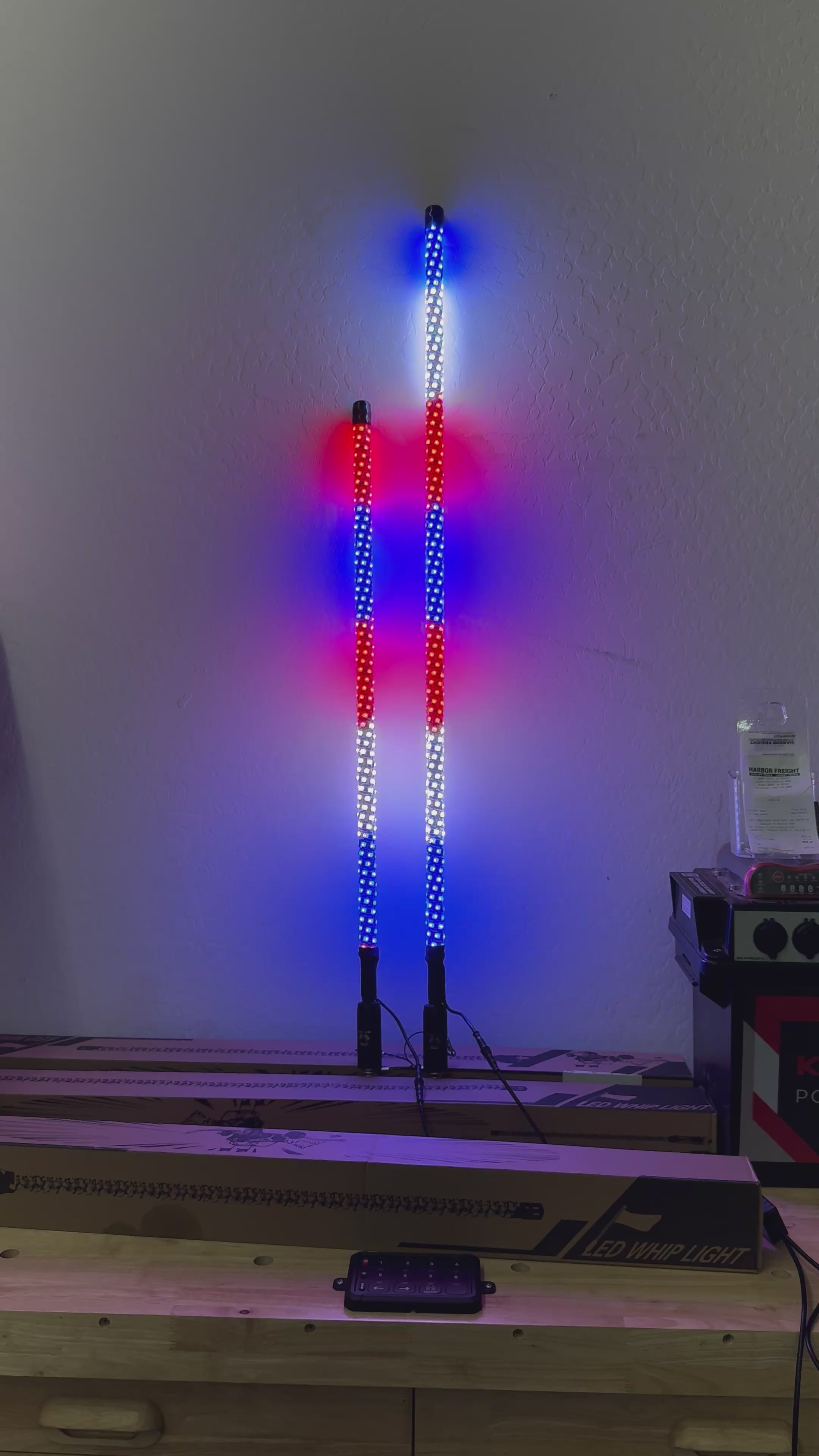 4FT Juggernaut Series LED Whip – Blue Line Whips